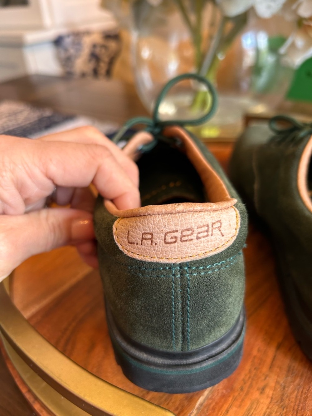 Vintage L.A. Gear Green Suede City Hikers - Picture 2 of 7